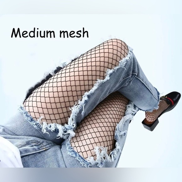 🆕Black Medium Mesh Fishnets - Picture 7 of 16